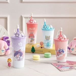 QX005-8透明盖卡通饮水杯