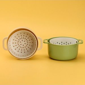 988珐琅两件套沥水篮(13.5*9)