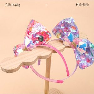 立体彩色亮片领结头扣