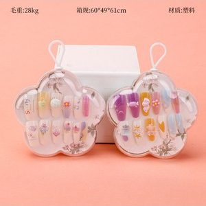 梅花盒彩印六颗卡通钻假指甲